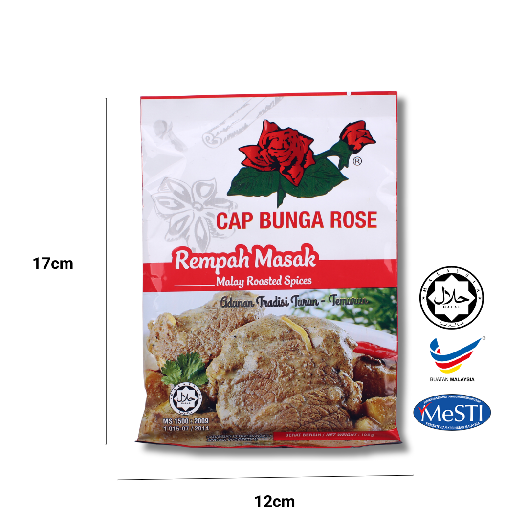 [Carton] Rempah Masak Cap Bunga Rose 105gm 