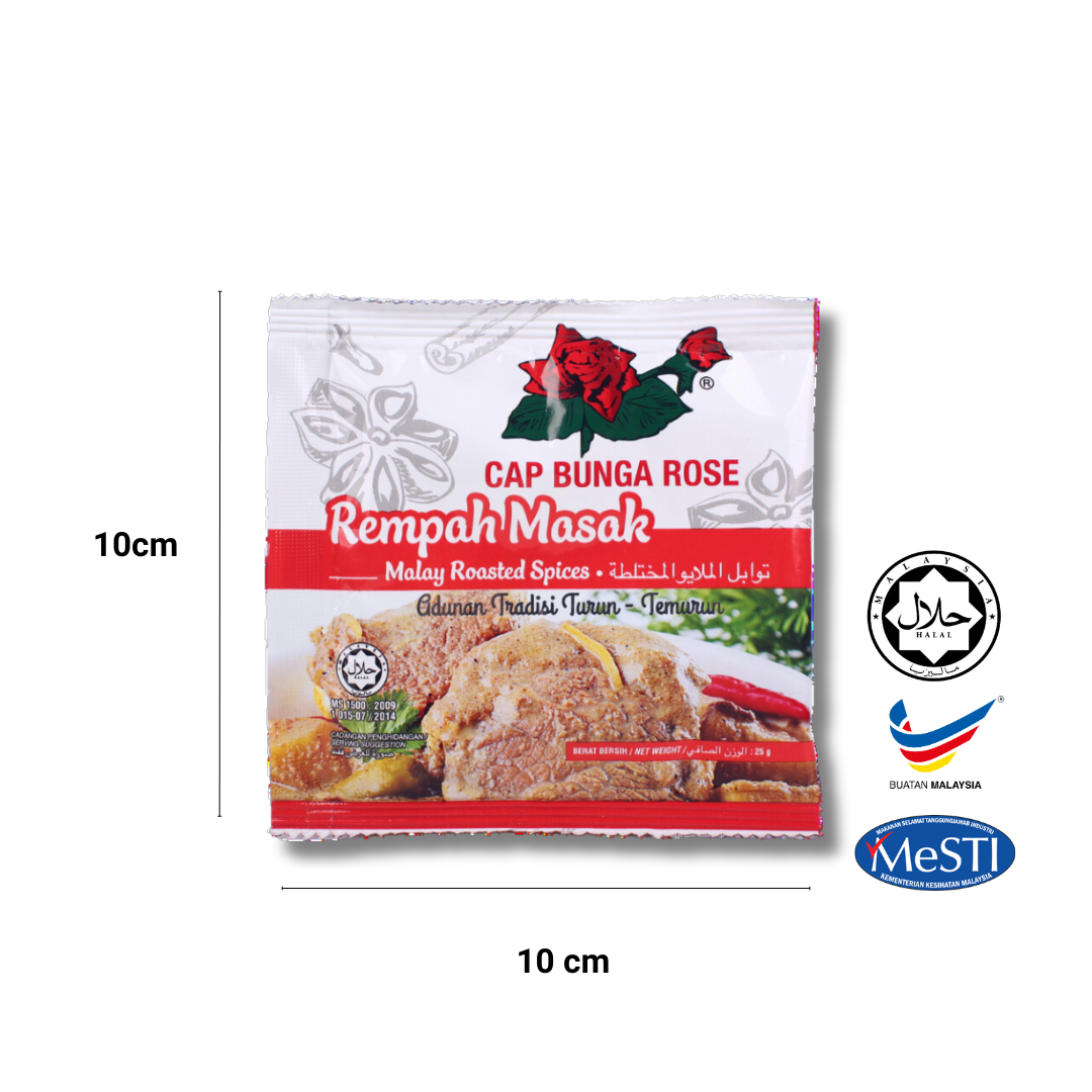 [Carton] Rempah Masak Cap Bunga Rose 25gm 