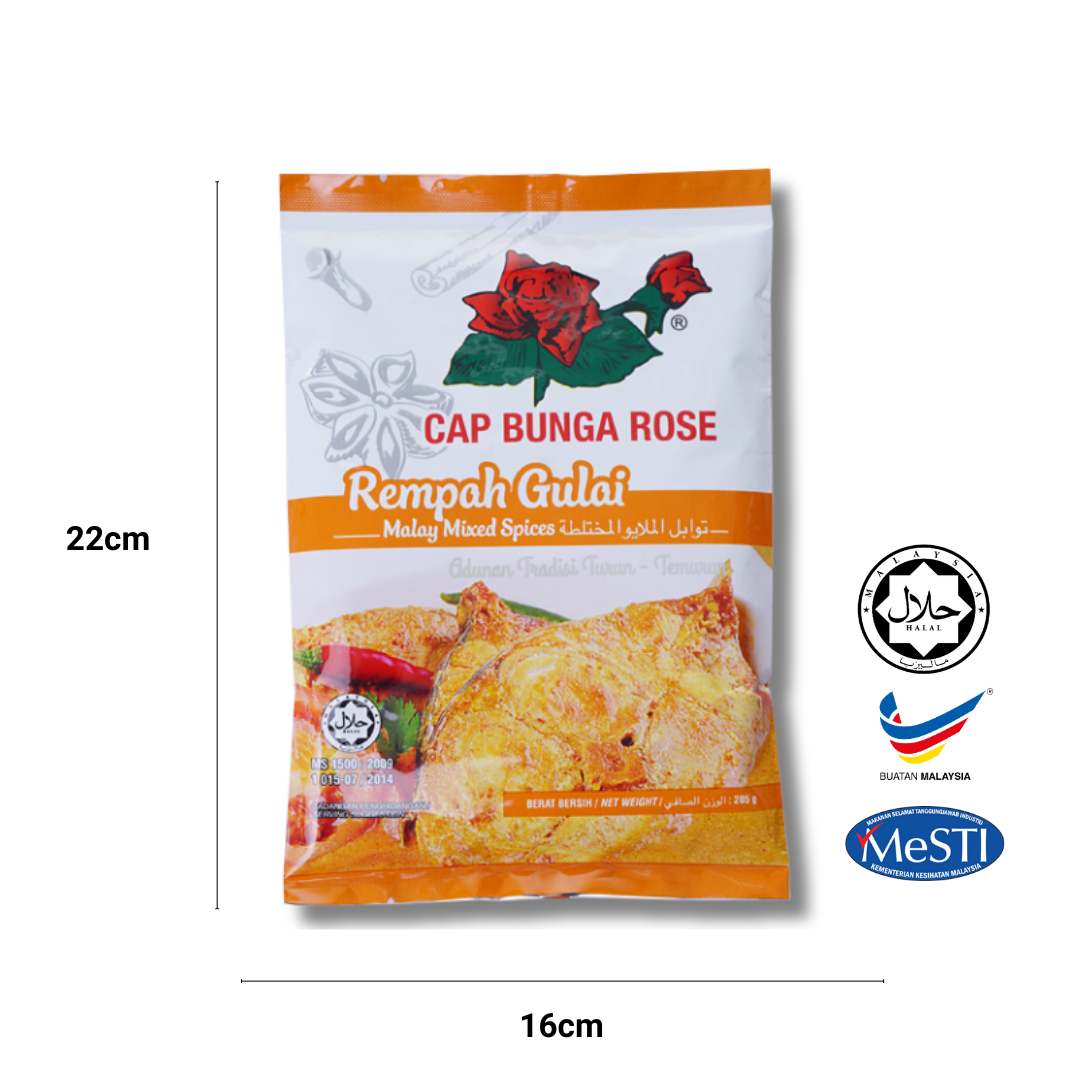 Rempah Gulai Cap Bunga Rose 205gm 