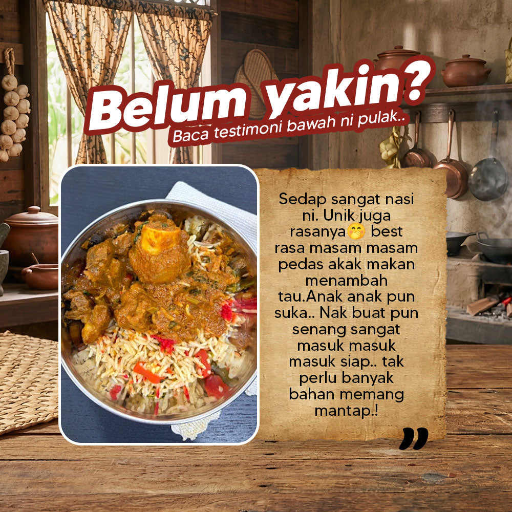 Set Lengkap Nasi Maharani Cap Bunga Rose 610gm