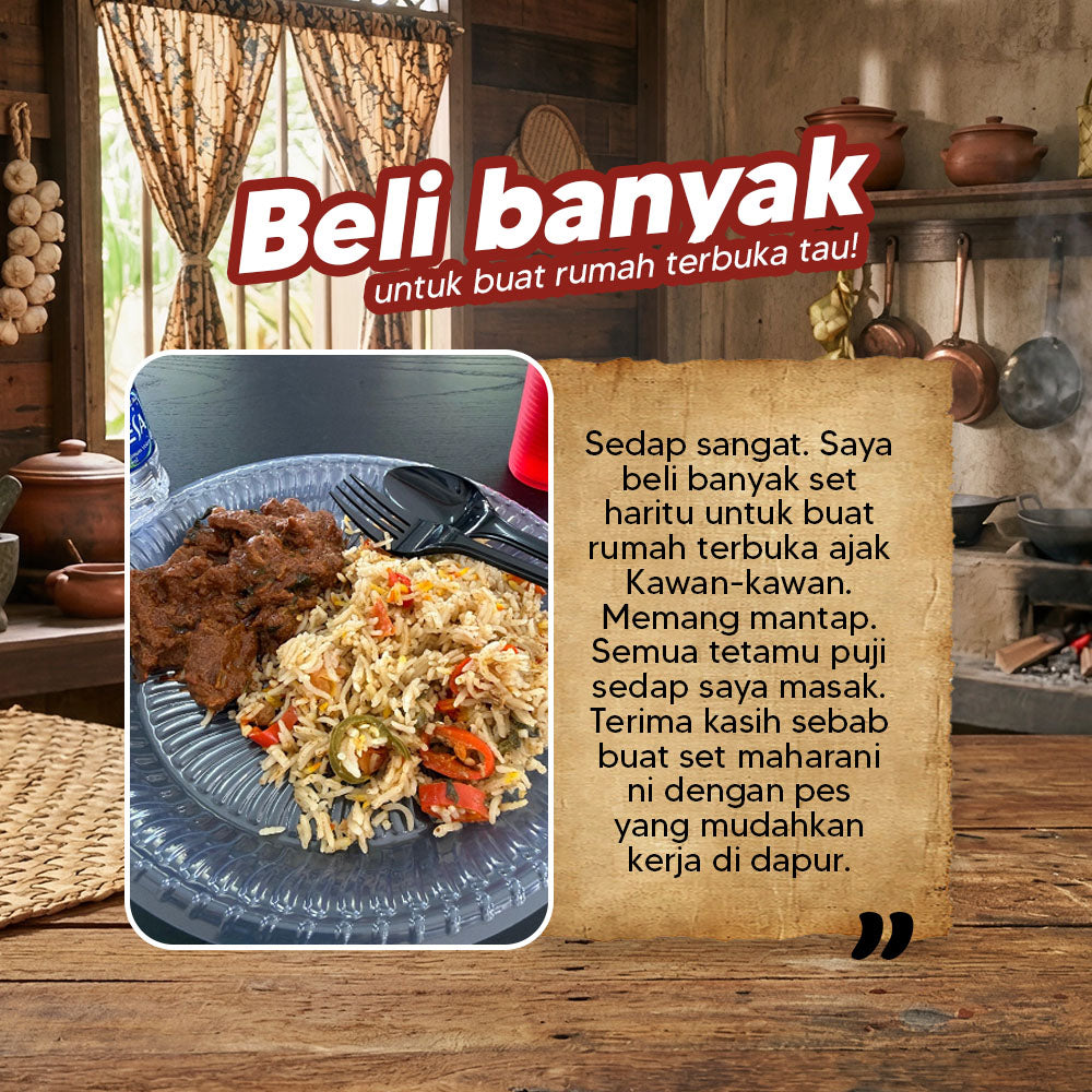 Set Lengkap Nasi Maharani Cap Bunga Rose 610gm