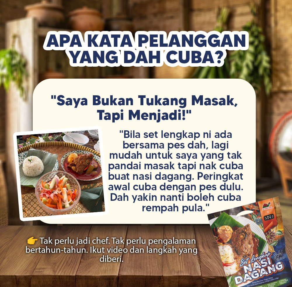Set Lengkap Nasi Dagang Cap Bunga Rose 500g